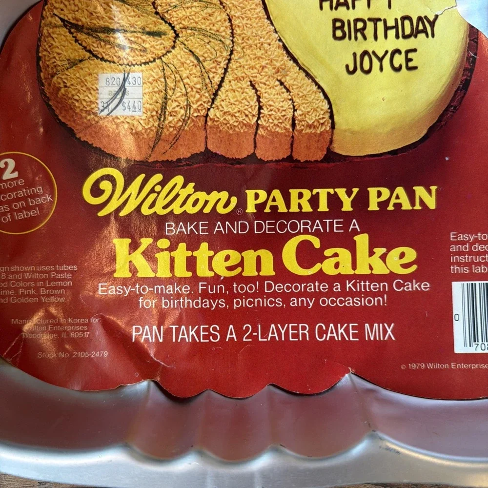 Vintage 1979 Wilton Kitten Cat Cake Pan‎ 502-1972 Party Baking Mold 2-Layer